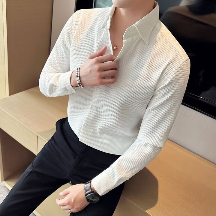 Men's Long-sleeved Business High-grade Slim Shirt Super Amazing Store