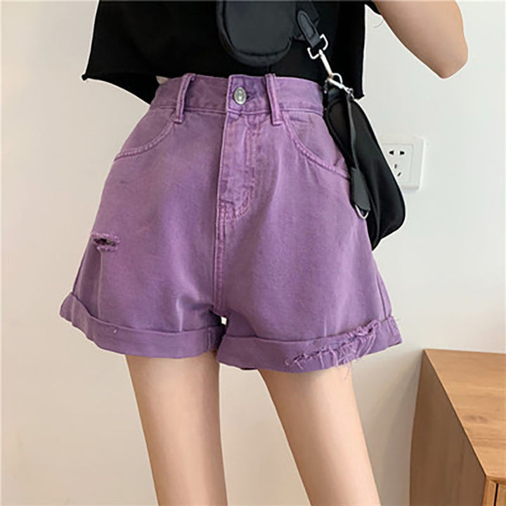 Women's Loose And Irregular High Waist Denim Shorts - Super Amazing Store