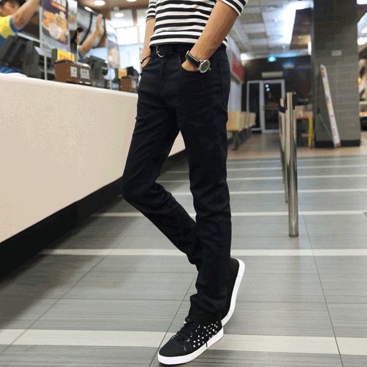 Stretch Slim Fit Skinny Thin Pants For Men Q2