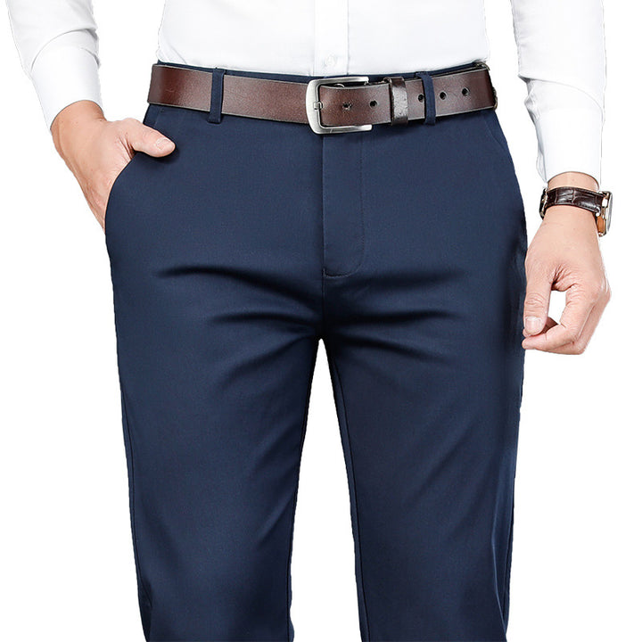 Men's Middle-aged Loose Business Casual Pants Q2