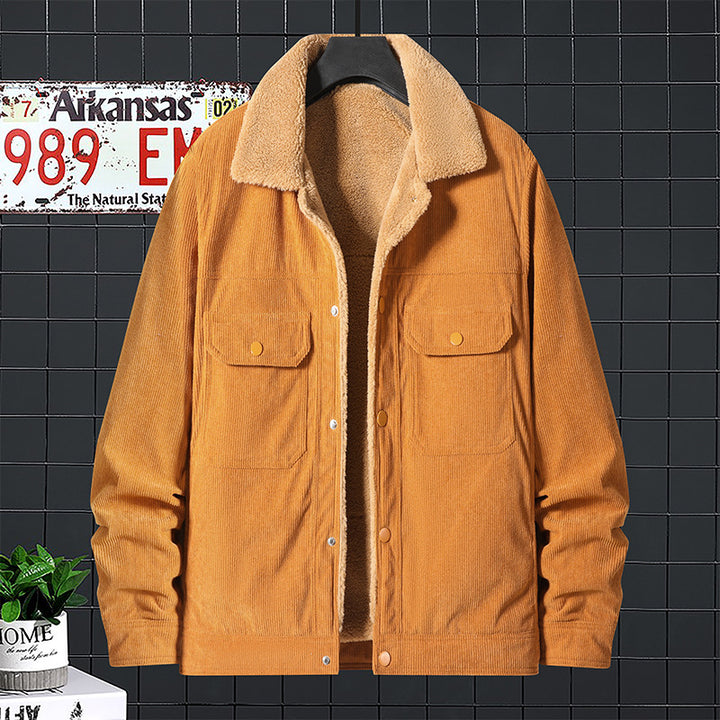 Corduroy Fleece Padded Coat Trendy Men - Super Amazing Store