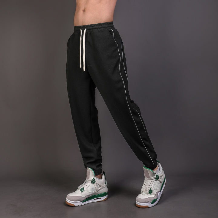 Running Training Reflective Ankle-tied Slim Fit Exercise Casual Pants Men Q2