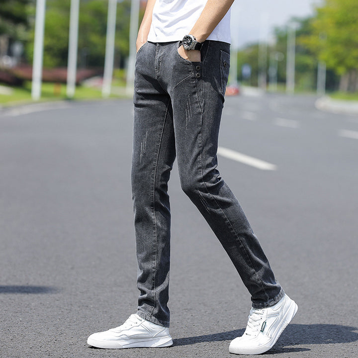 Stretch Slim Fit Skinny Thin Pants For Men Q2