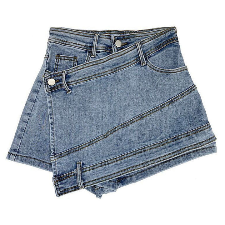 Women's Loose And Irregular High Waist Denim Shorts - Super Amazing Store