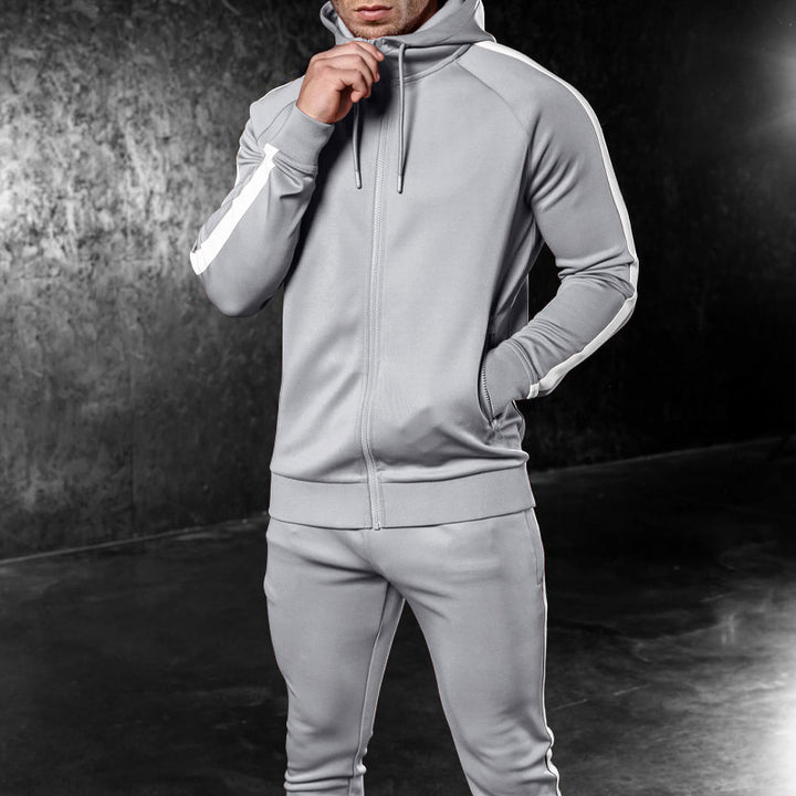 Plus Size Hooded Zip Cardigan Sports Suit - Super Amazing Store