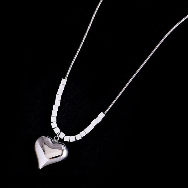 Women's Square Titanium Steel Heart Necklace - Super Amazing Store