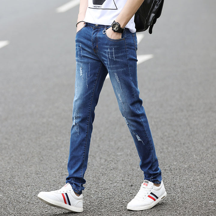 Stretch Slim Fit Skinny Thin Pants For Men Q2