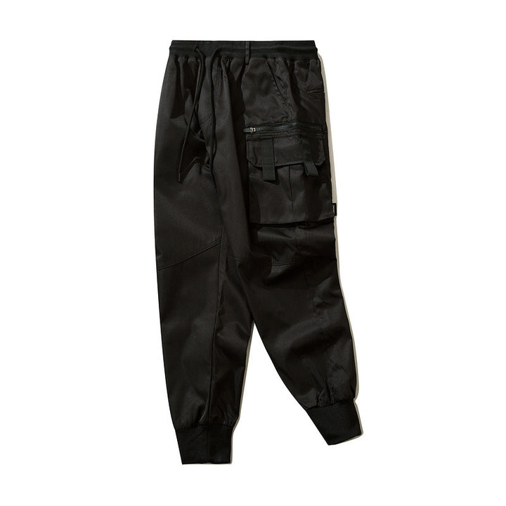 Autumn Dark Overalls Men's Loose Multi-pocket Ankle-tied Trousers Q2