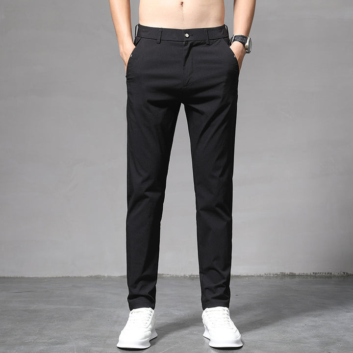 Summer Thin Slim Straight Pants Men's Korean Style Q2