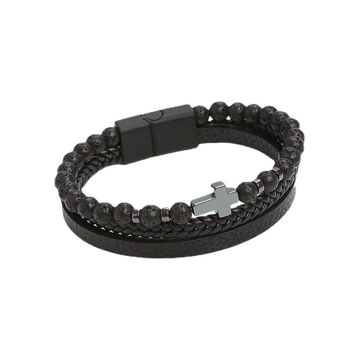 Men's Fashion Natural Stone Stainless Steel Bracelet - Super Amazing Store