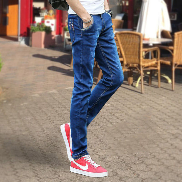 Stretch Slim Fit Skinny Thin Pants For Men Q2