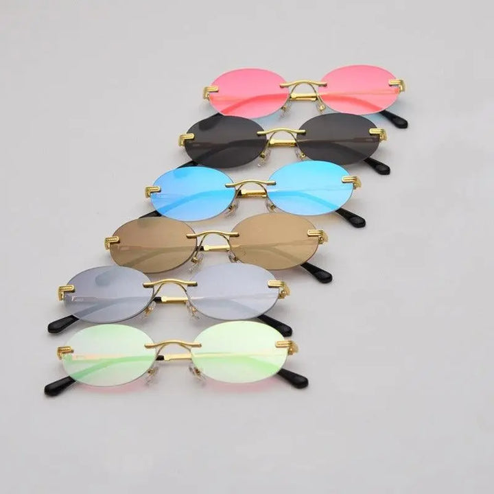 Retro Metal Color Film Sunglasses Women - Super Amazing Store