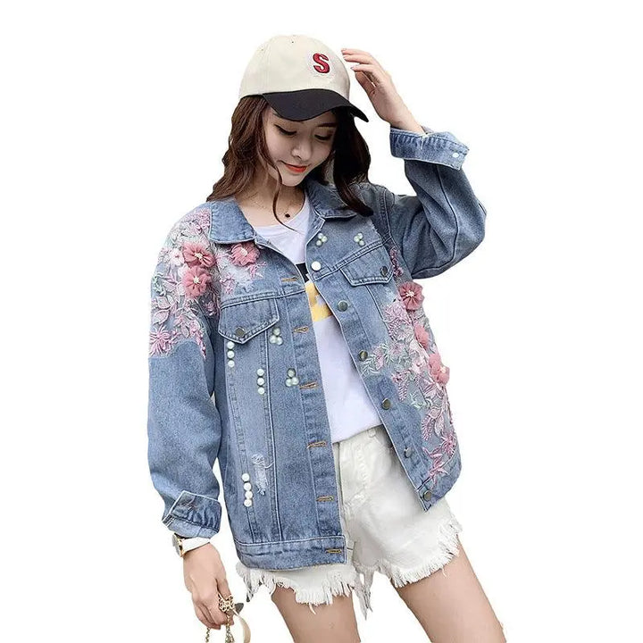 Ripped Denim Short Jacket Women Loose Jacket - Super Amazing Store