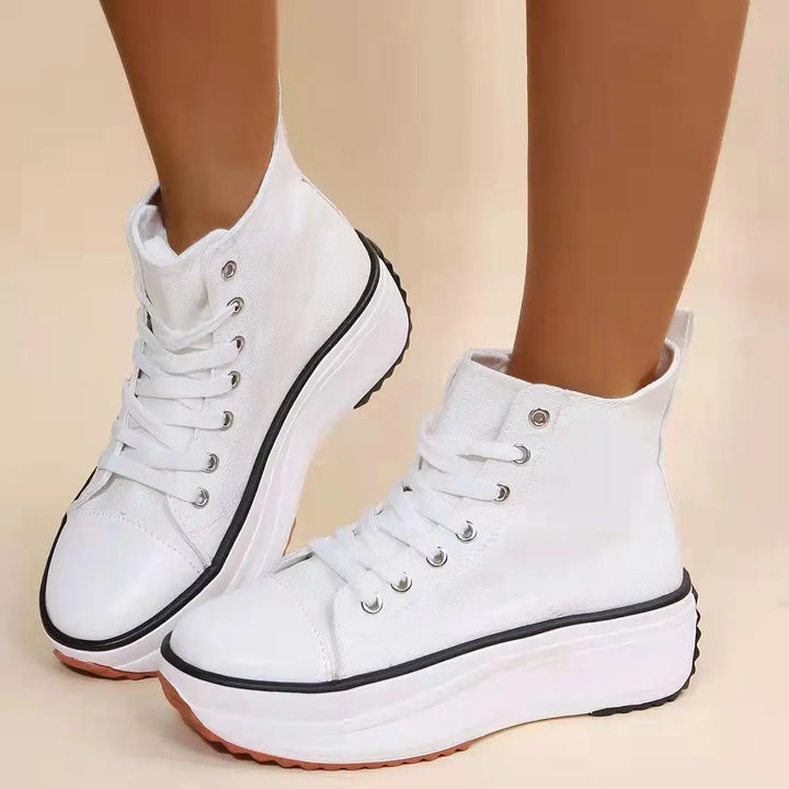 Rivets Height Womens Shoes Sneakers Wedge Shoes for Women HIgh-Top Shoe - Super Amazing Store