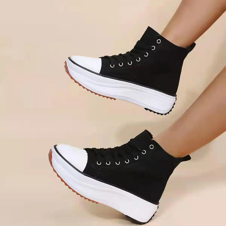 Rivets Height Womens Shoes Sneakers Wedge Shoes for Women HIgh-Top Shoe - Super Amazing Store