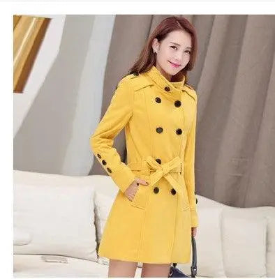 SAS Womens Jackets Fashion Loose Winter Warm Long Sleeve Button Button Jacket Coat With Belt Vacation - Super Amazing Store
