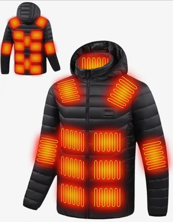 24 Areas Heated Cotton Clothes Jacket USB Heating Jacket Warm Snowfield heated Vests S-6xl