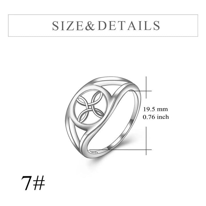 Sterling Sliver Celtic Circle Round Knot Rings - Super Amazing Store