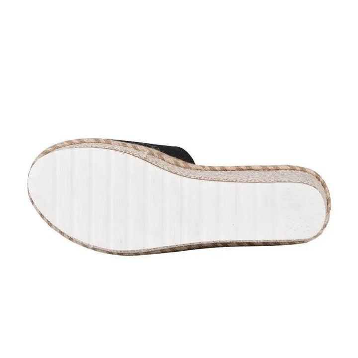 Summer Women Wedge Sandals Platform Flip Flops Soft Comfortable Casual Shoes Outdoor Beach Slippers Ladies Sandals - Super Amazing Store