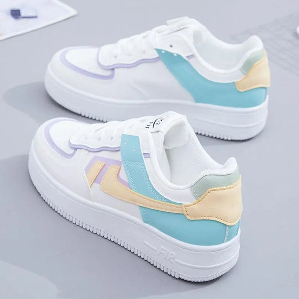 Super Amazing Store Women Sneakers White Tennis Slip on Female Row Shoes Platform Flats Casual - Super Amazing Store