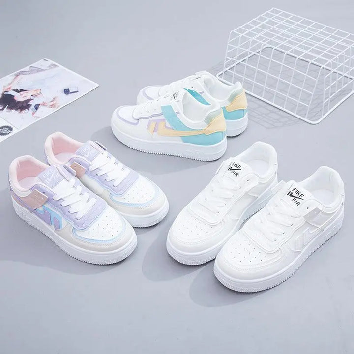 Super Amazing Store Women Sneakers White Tennis Slip on Female Row Shoes Platform Flats Casual - Super Amazing Store