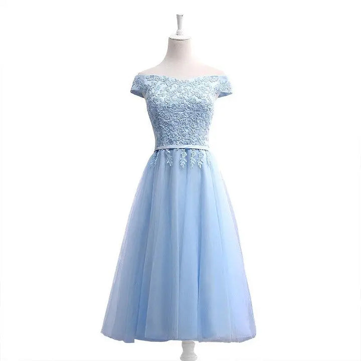 Women Wedding Bridesmaid Lace Dresses Formal Evening Party Prom Ball Gowns - Super Amazing Store