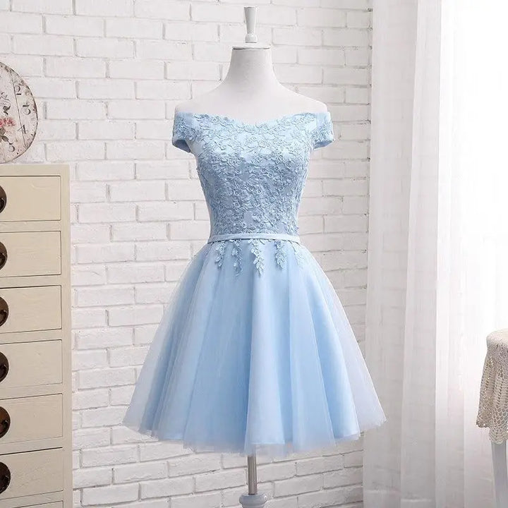 Women Wedding Bridesmaid Lace Dresses Formal Evening Party Prom Ball Gowns - Super Amazing Store