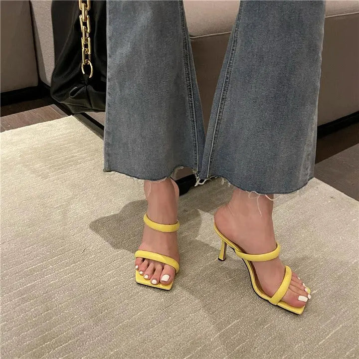 Women's Shoe High Heel Pump Sandals Breathable Lace-up Shoes Casual Toe-knob Sandals - Super Amazing Store