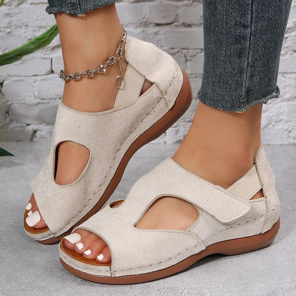 Womens Sandals Dressy Summer Women Comfortable Round Toe Sole Wedge Heel Breathable Rocking Mesh Womens Sandals - Super Amazing Store