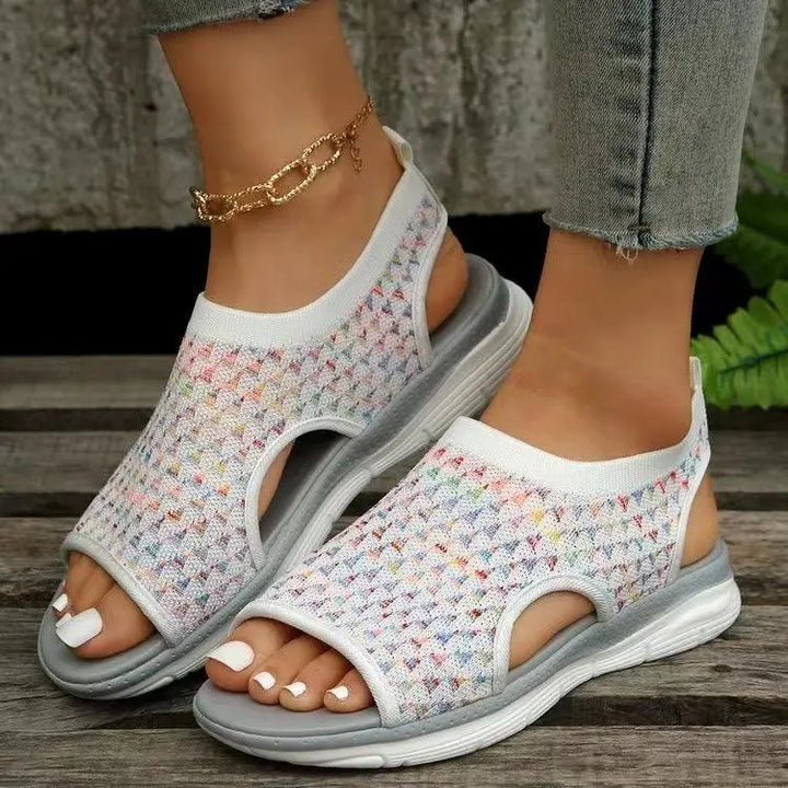 Womens Shoes Wedge Sandals Casual Walking Slingback Flat Size Summer - Super Amazing Store