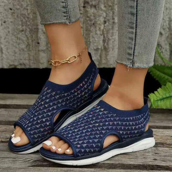 Womens Shoes Wedge Sandals Casual Walking Slingback Flat Size Summer - Super Amazing Store