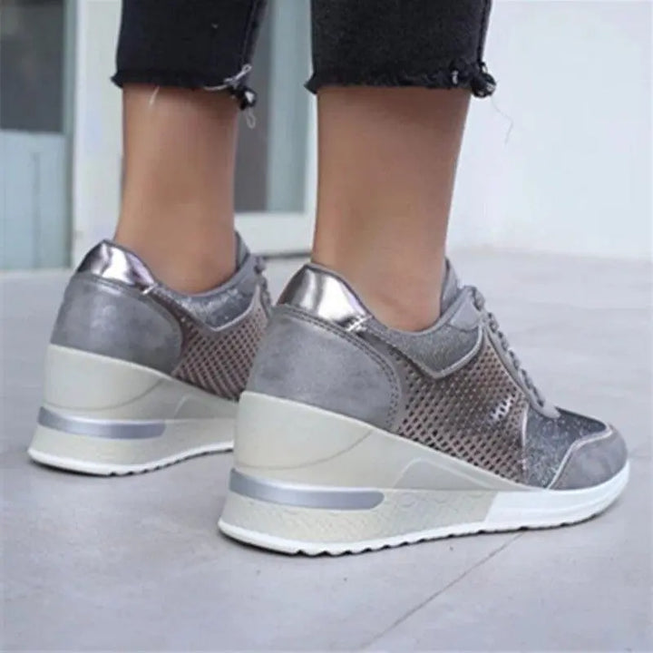 Womens Wedge Heel Sneakers Stylish Thick Gym Athletic Outdoor Activities Walking Shoes Comfortable Shoes for Daily Wear - Super Amazing Store