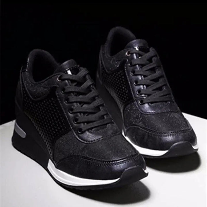 Womens Wedge Heel Sneakers Stylish Thick Gym Athletic Outdoor Activities Walking Shoes Comfortable Shoes for Daily Wear - Super Amazing Store