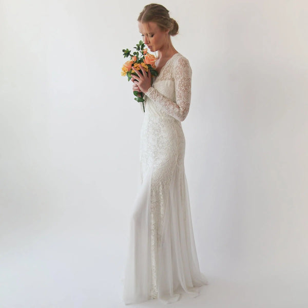 Wrap  Mermaid Wedding Dress #1239 - Super Amazing Store