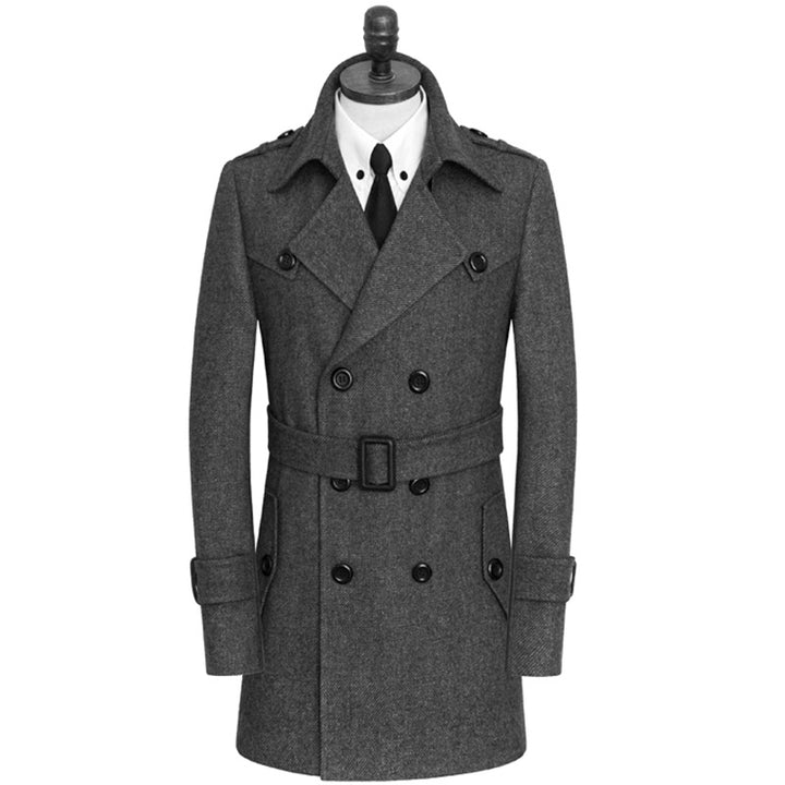 Autumn and Winter Wool Men's Plus Fat Plus Size Young Cashmere Coat Q2