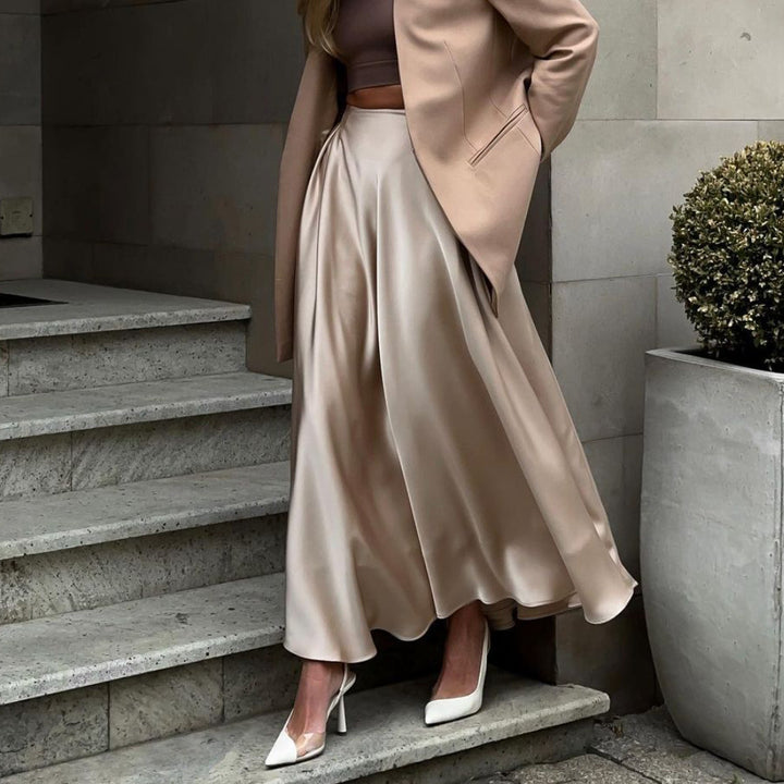 Women's Fashion Graceful Satin Satin Long Skirt - Super Amazing Store