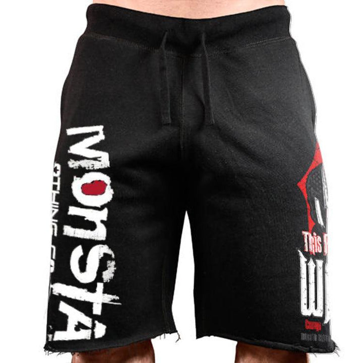 Shorts Casual Running Big Print Five-Point Pants Cotton Shorts Men - Super Amazing Store