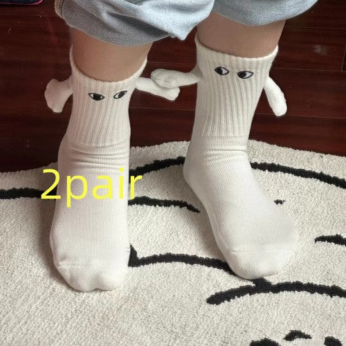 Magnetic Suction Hand In Hand Couple Socks Cartoon Lovely Breathable Comfortable Socks For Women Holding Hands Sock - Super Amazing Store