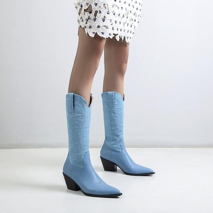 Netflix Embroidered Western Cowboy Boots For Women - Super Amazing Store