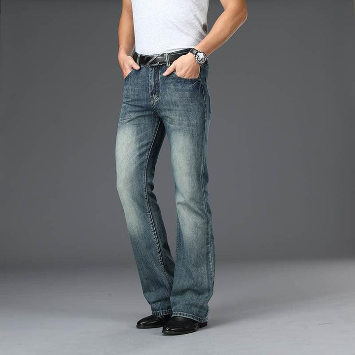 Men's Flared Long Loose Fit Jeans - Super Amazing Store