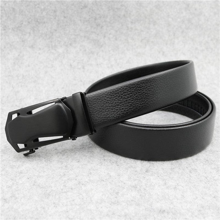 Microfiber Leather Ratchet Belt Adjustable Automatic Buckle Black Belts For Men - Super Amazing Store