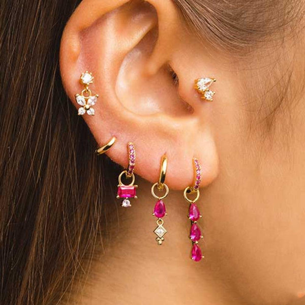 Fashion Simple Round Zircon Stud Earrings - Super Amazing Store