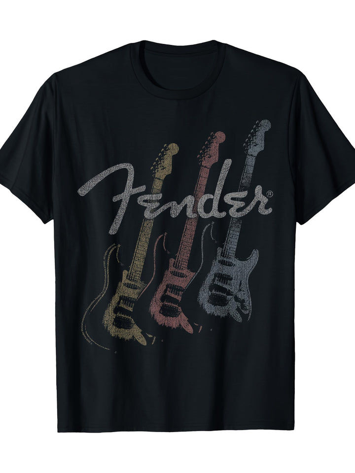 Stacked Guitar Faded T-shirt Super Amazing Store