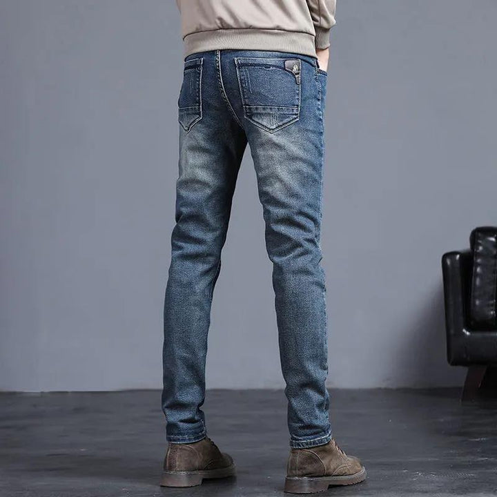 Men's Jeans Washed Slim Straight Stretch - Super Amazing Store