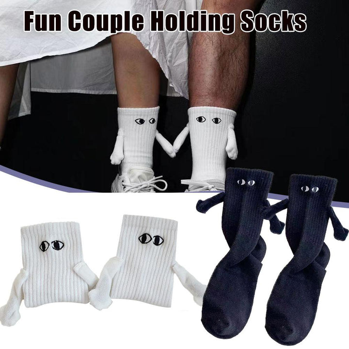 Magnetic Suction Hand In Hand Couple Socks Cartoon Lovely Breathable Comfortable Socks For Women Holding Hands Sock - Super Amazing Store