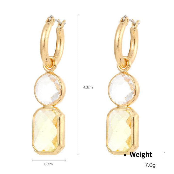 Cut Crystal Covered Gold Plated Earrings - Super Amazing Store