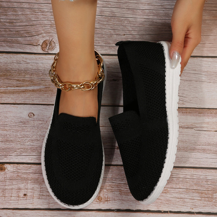 Women's Mesh Shoes Breathable Slip On Lazy Shoes Loafers Q2