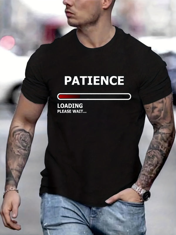 Interesting Patient Loading Printed T-shirt, Men's T-shirt, Summer, Spring, Autumn Casual Short Sleeved T-shirt, Top As A Gift Super Amazing Store