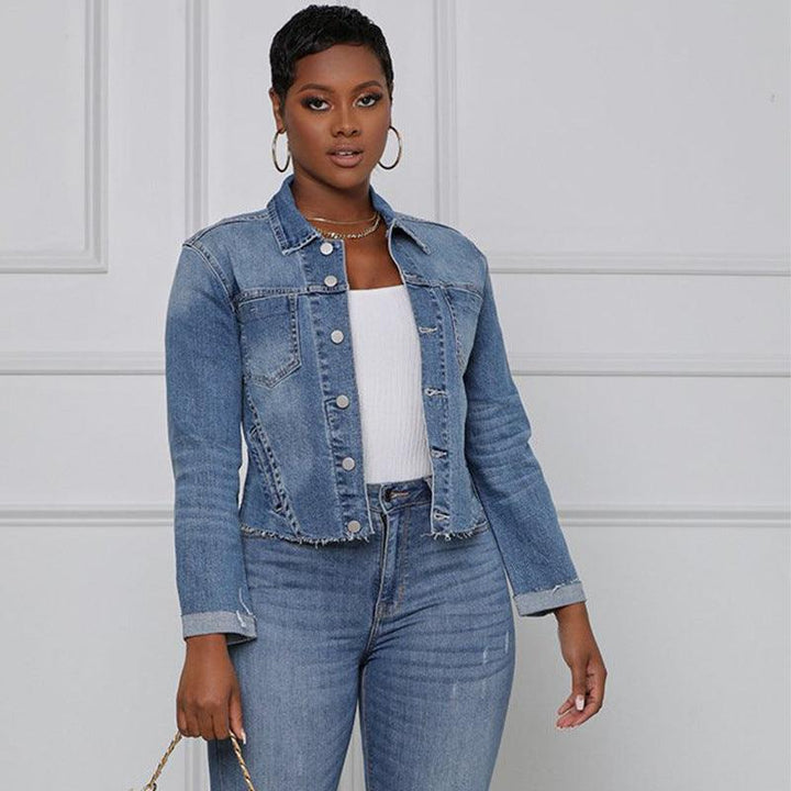 Denim Jacket Women Slim Jacket - Super Amazing Store