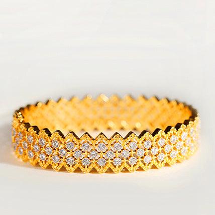 Craft Vintage Bracelet S925 Silver Gold-plated Zirconium Diamonds - Super Amazing Store